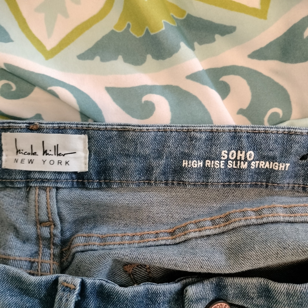 Nicole Miller New York Soho High-rise Slim Straight Women's Size 14 Jeans - Picture 7 of 16